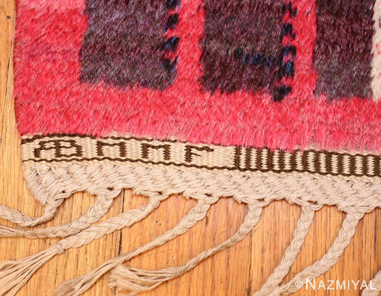 colorful vintage scandinavian rya rug by marianne richter 49438 signature Nazmiyal