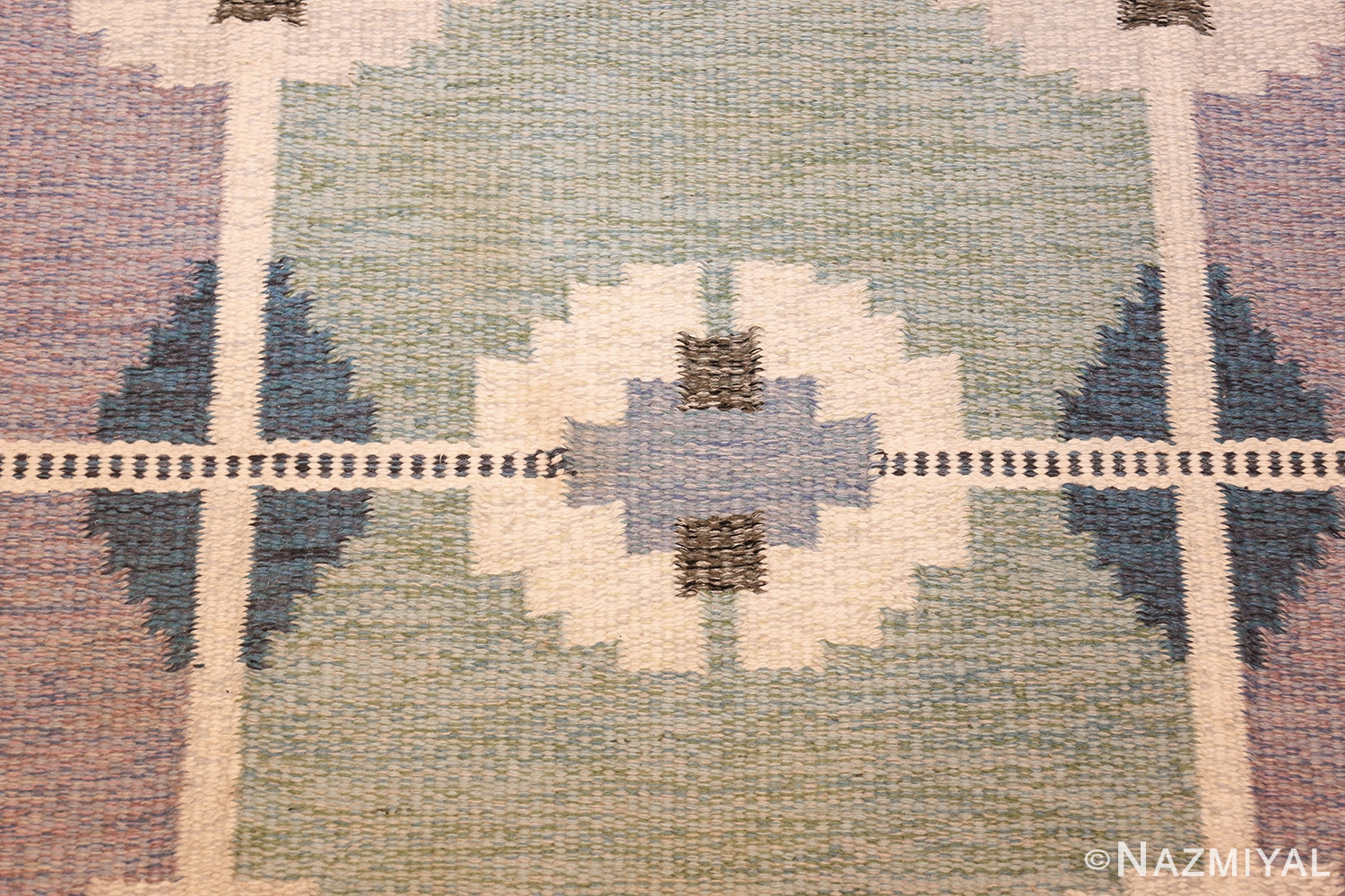 geometric vintage scandinvian rug by ingegerd silow 49440 colors Nazmiyal