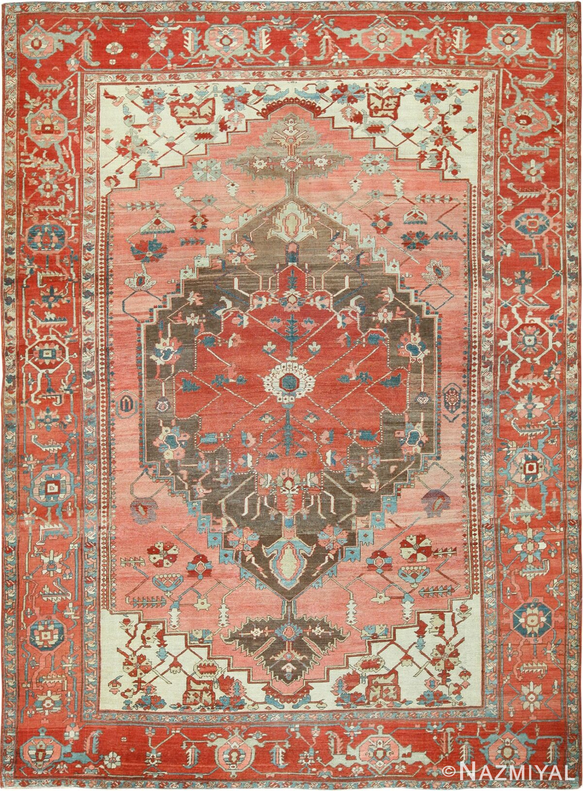 room size antique serapi persian rug 49391 Nazmiyal