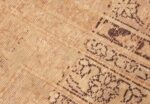 Weave detail Large floral Ivory and gray Antique Turkish Sivas rug 50416 by Nazmiyal