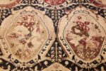 antique black karabagh caucasian rug 49314 cream Nazmiyal