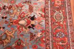 antique blue background heriz persian rug 49374 design Nazmiyal