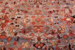 antique blue background heriz persian rug 49374 middle Nazmiyal