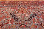 antique blue background heriz persian rug 49374 top Nazmiyal