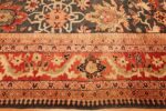 green background antique sultanabad persian rug 49389 border Nazmiyal