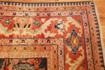 green background antique sultanabad persian rug 49389 corner Nazmiyal