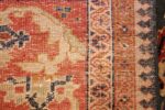 green background antique sultanabad persian rug 49389 weave Nazmiyal