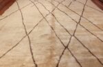 large ivory beni ourain modern moroccan rug 48065 field Nazmiyal