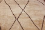 large ivory beni ourain modern moroccan rug 48065 lines Nazmiyal