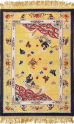small size antique silk chinese rug 49455 Nazmiyal