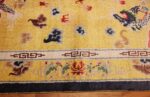 small size antique silk chinese rug 49455 border Nazmiyal