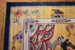small size antique silk chinese rug 49455 corner Nazmiyal