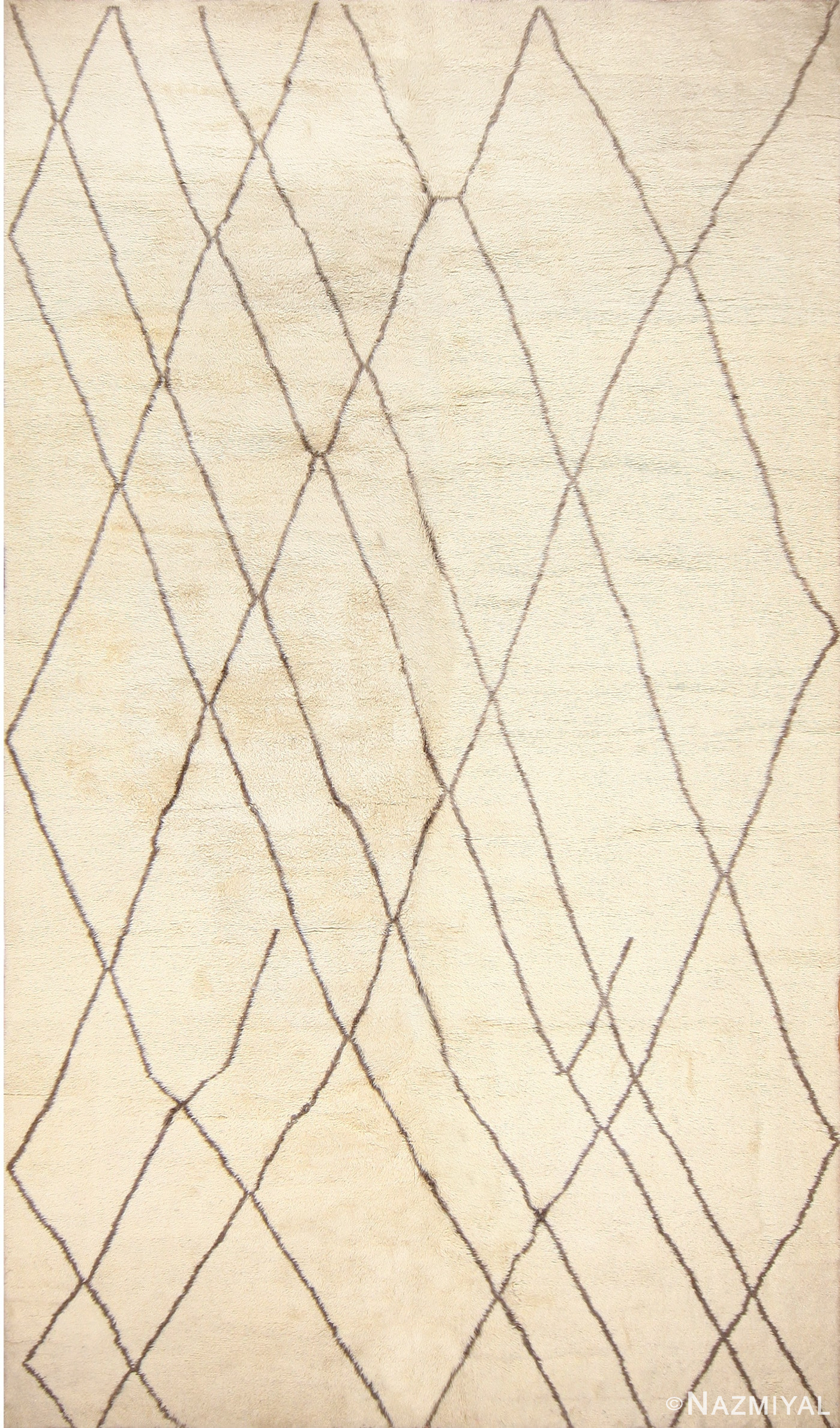 large vintage ivory moroccan rug 48065 Nazmiyal