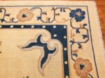 antique cream background chinese rug 49480 corner Nazmiyal