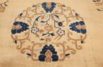 antique cream background chinese rug 49480 medallion Nazmiyal