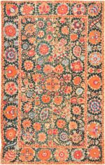 antique floral suzani uzbek textile 49460 Nazmiyal