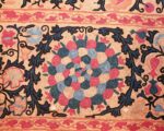 antique floral suzani uzbek textile 49460 round Nazmiyal