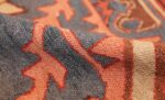 antique red background serapi persian rug 48240 pile Nazmiyal