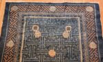 blue background small antique chinese rug 49466 top Nazmiyal