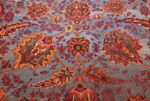 large blue antique agra indian rug 49048 center Nazmiyal
