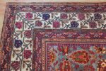 large blue antique agra indian rug 49048 corner Nazmiyal