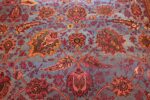large blue antique agra indian rug 49048 field Nazmiyal