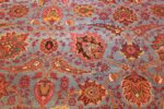 large blue antique agra indian rug 49048 middle Nazmiyal
