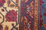 large blue antique agra indian rug 49048 weave Nazmiyal