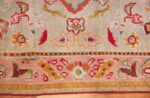 light blue antique oushak turkish rug 49459 border Nazmiyal