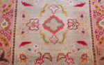 light blue antique oushak turkish rug 49459 medallion Nazmiyal