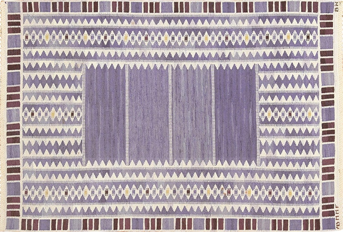 Swedish Kilim Rug by Barbro Nilsson - Nazmiyal