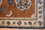 small size brown antique chinese rug 49465 corner Nazmiyal