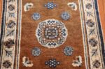 small size brown antique chinese rug 49465 medallion Nazmiyal