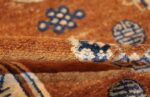 small size brown antique chinese rug 49465 pile Nazmiyal