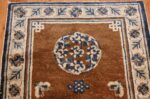 small size brown antique chinese rug 49465 top Nazmiyal
