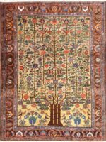 Artistic Small Antique Tabriz Persian Tree of Life Design Rug 48616 by Nazmiyal