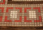 antique mosaic design american hooked rug 49529 border Nazmiyal