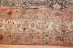 large blue background antique bidjar persian rug 50217 border Nazmiyal