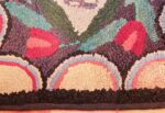long antique art deco american hooked rug runner 49526 border Nazmiyal