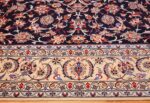 navy background silk and wool isfahan persian rug 49534 border Nazmiyal