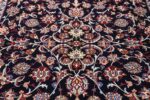 navy background silk and wool isfahan persian rug 49534 field Nazmiyal