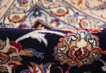 navy background silk and wool isfahan persian rug 49534 pile Nazmiyal