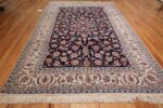 navy background silk and wool isfahan persian rug 49534 whole Nazmiyal