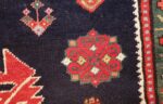 navy blue antique tribal caucasian kazak rug 49507 red Nazmiyal