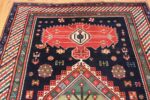 navy blue antique tribal caucasian kazak rug 49507 top Nazmiyal