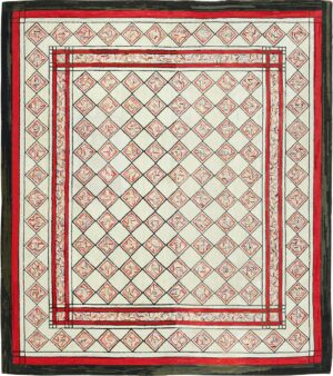 vintage art deco american hooked rug 49525 Nazmiyal