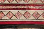 vintage art deco american hooked rug 49525 border Nazmiyal