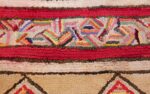 vintage art deco american hooked rug 49525 colorful Nazmiyal