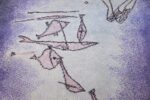 vintage paul klee inspired scandinavian fish rug by ege 49503 fish Nazmiyal