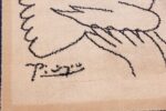 vintage peace and joy rug by picasso 49496 signature Nazmiyal